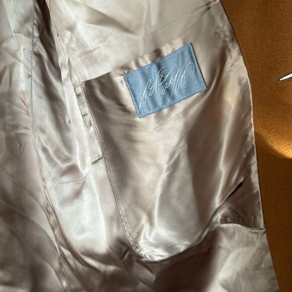 VTG BILL BLASS 100% Cashmere Tan Camel Coat Jacket - 44R - Picture 4 of 6